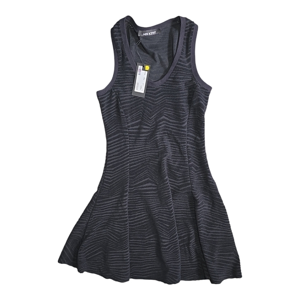 NWT Neil Barrett Texture Chevron Print Dress Size S